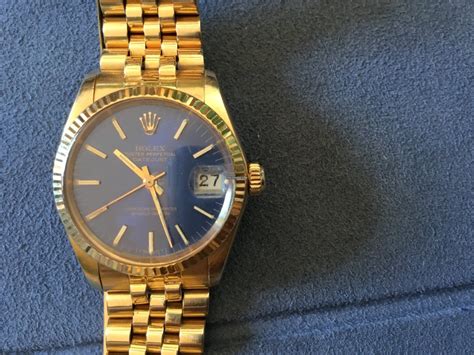 rolex quatrante blu con brillant e bracciale oro|Orologio Rolex Day.